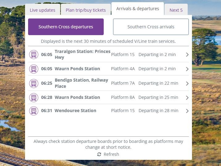 How to Check the VLine Train Timetable