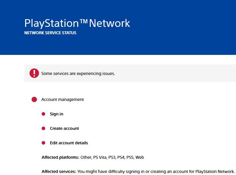 what is going on with playstation network right now