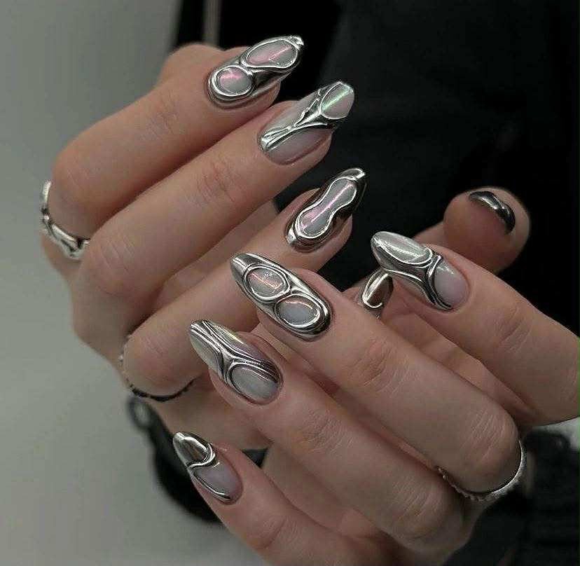 Futuristic Chrome & Metallic Nail Polish