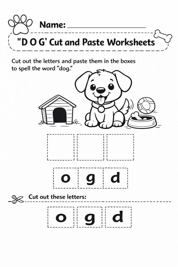 CVC Cut and Paste Worksheets