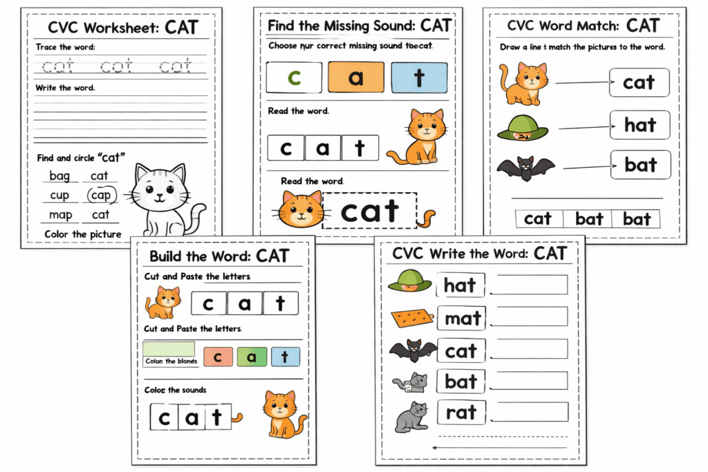 CVC Phonics Worksheets