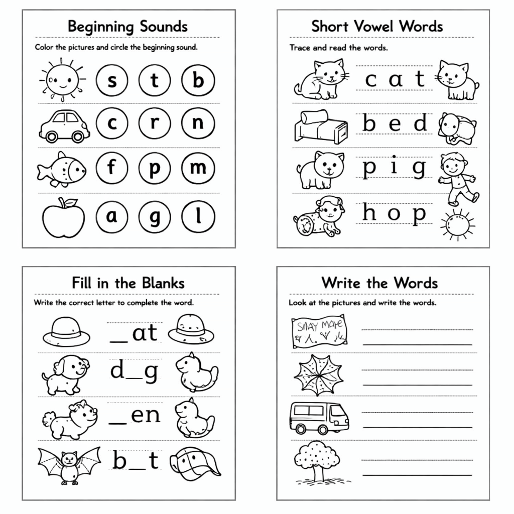 UKG Phonics Worksheets