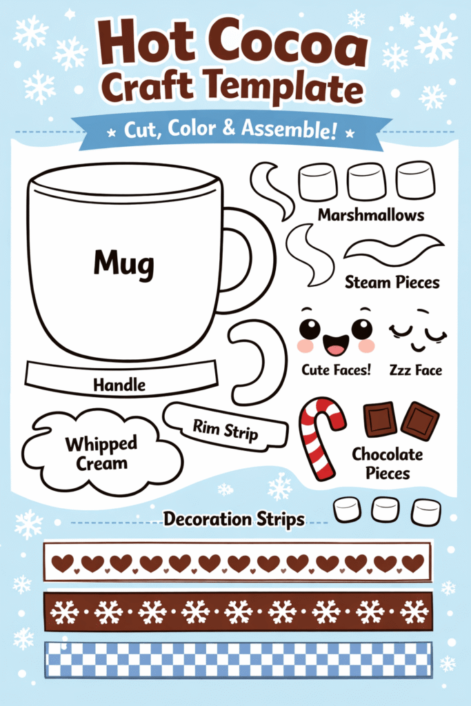 Hot Cocoa Craft Template