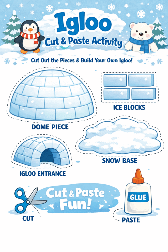 Igloo Cut-and-Paste Activity